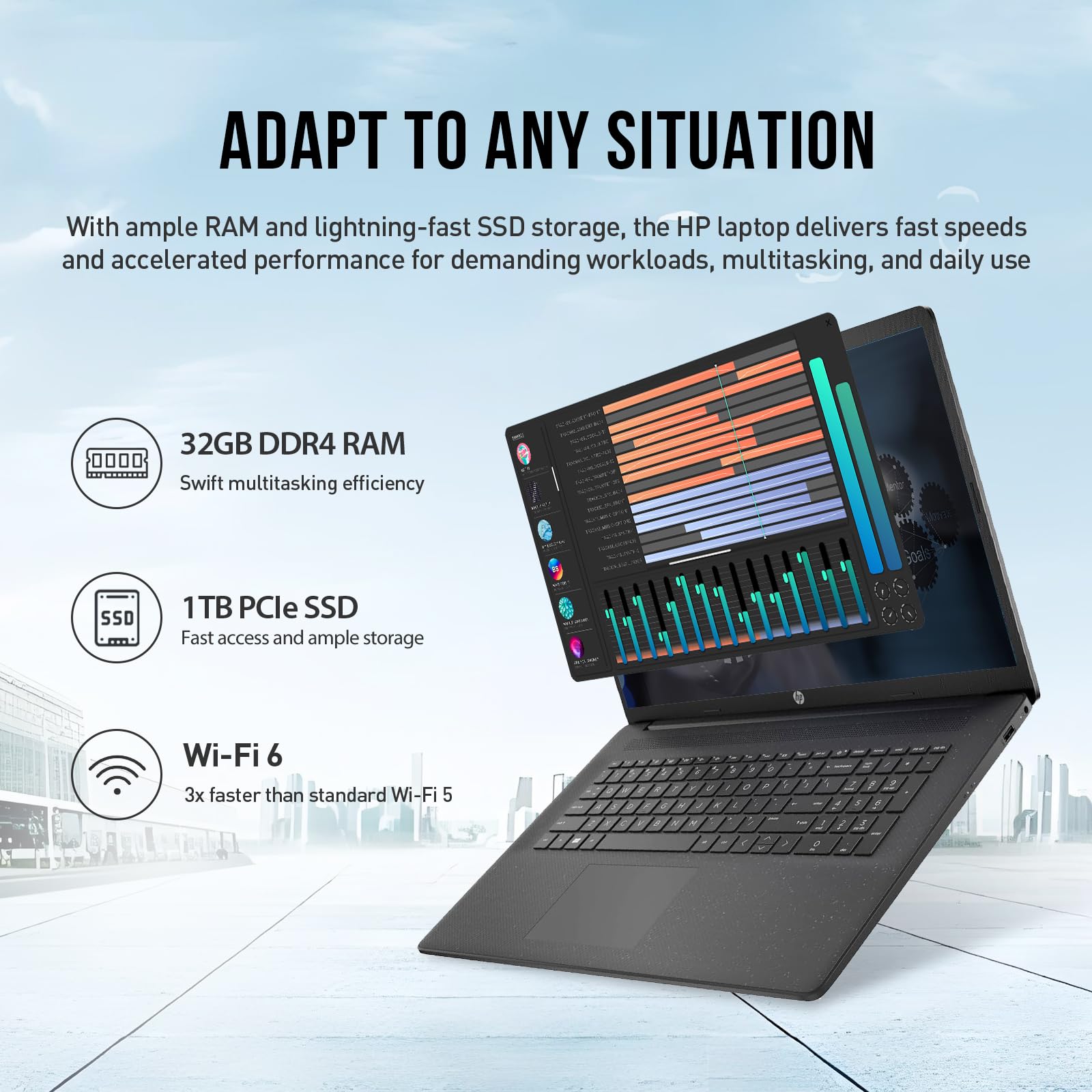 Hp 17 Laptop Computer, 17.3 Inch Fhd Business Laptop Pc, Deca-Core I7, 32Gb Ram, 2Tb Ssd, Windows 11 Pro, Lifetime Microsoft Off